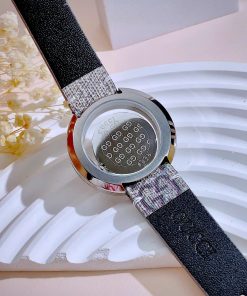 Đồng hồ Gucci nữ mặt nâu dây họa tiết sang trọng Like Auth 38mm