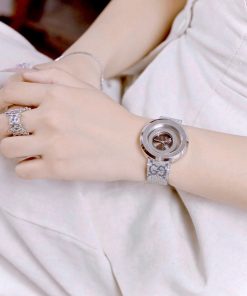 Đồng hồ Gucci nữ mặt nâu dây họa tiết sang trọng Like Auth 38mm