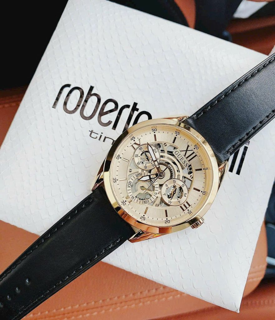 Đồng hồ Guess nam GW0389G2 dây da 6kim Like Auth 42mm