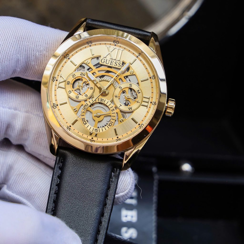 Đồng hồ Guess nam GW0389G2 dây da 6kim Like Auth 42mm