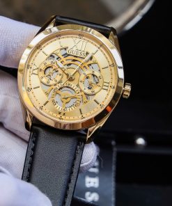 Đồng hồ Guess nam GW0389G2 dây da 6kim Like Auth 42mm