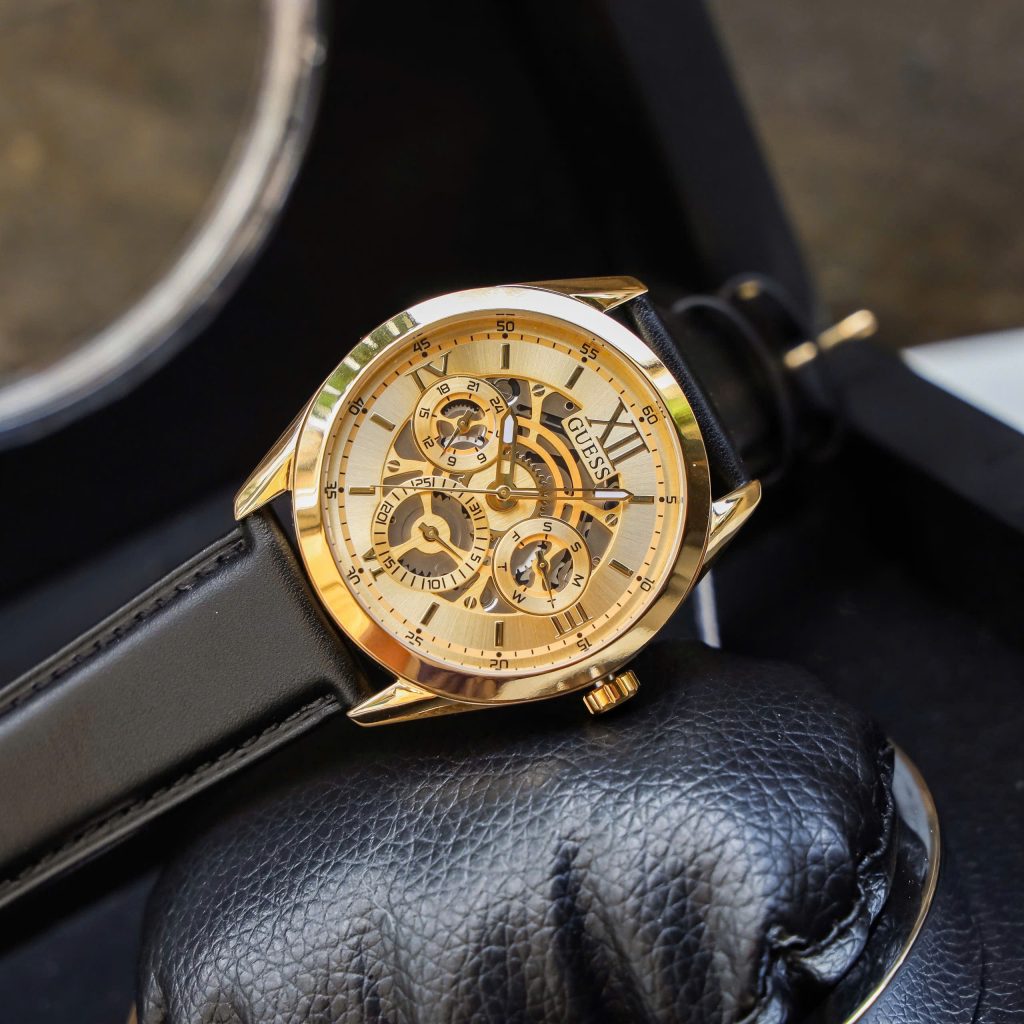 Đồng hồ Guess nam GW0389G2 dây da 6kim Like Auth 42mm