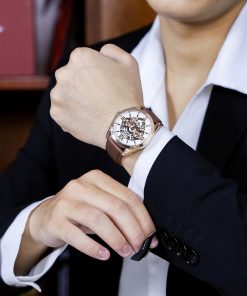 Đồng hồ Guess nam GW0389G8 dây da nâu 6kim Like Auth 42mm