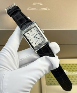 Đồng hồ Jaeger LeCoultre Master Reverso 2 mặt màu đen trắng Rep 11 cao cấp MGF 30x40mm (2)