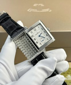 Đồng hồ Jaeger LeCoultre Master Reverso 2 mặt màu đen trắng Rep 11 cao cấp MGF 30x40mm (2)