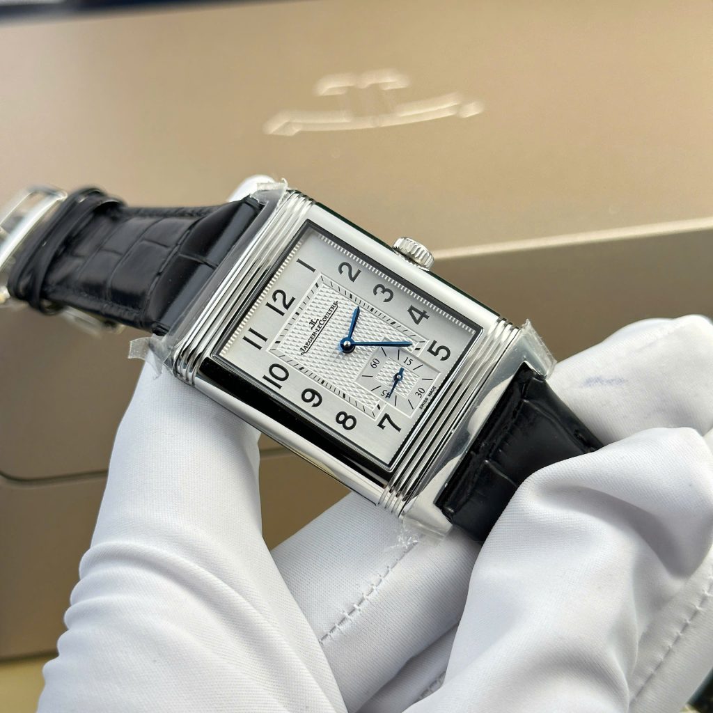 Đồng hồ Jaeger LeCoultre Master Reverso 2 mặt màu đen trắng Rep 11 cao cấp MGF 30x40mm (2)