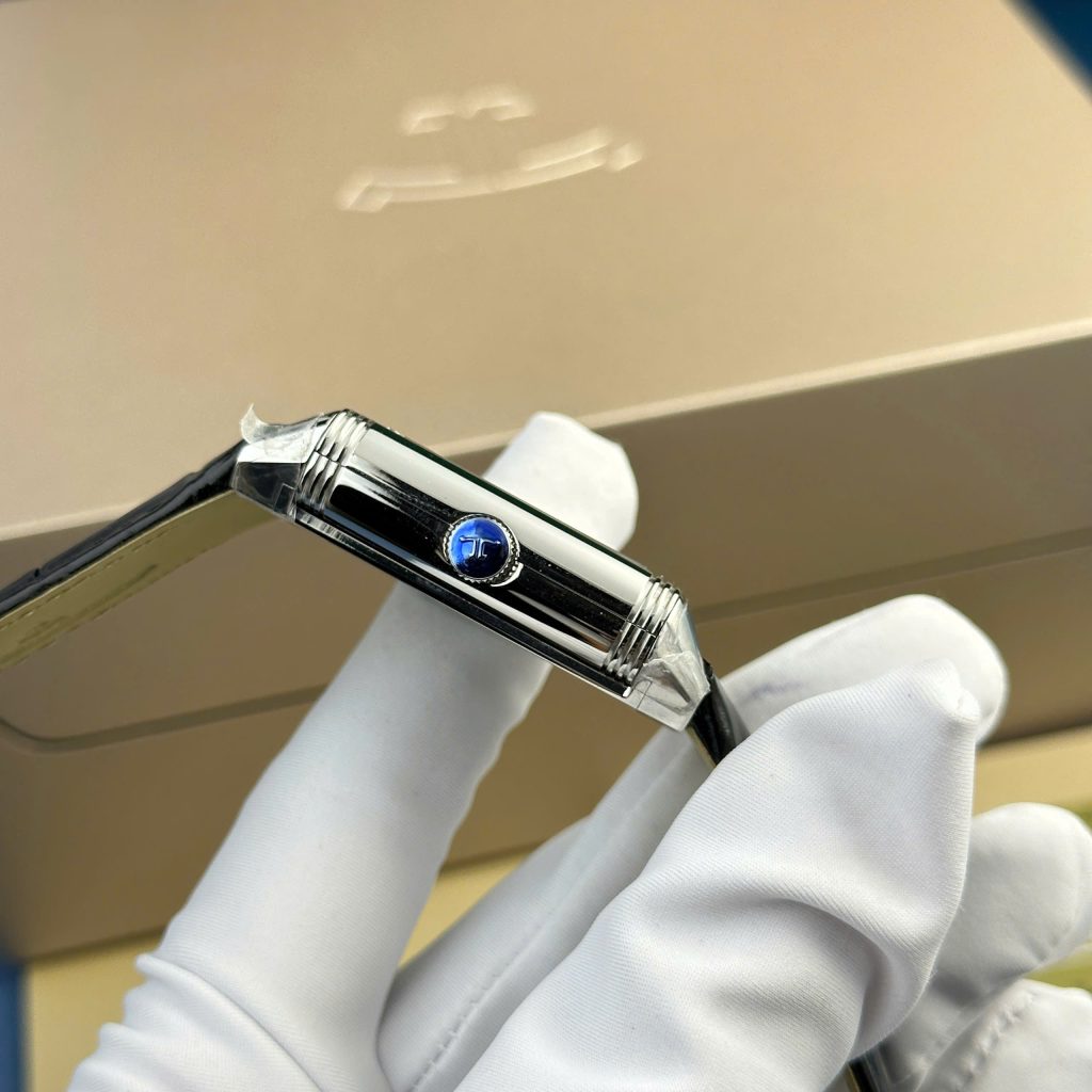 Đồng hồ Jaeger LeCoultre Master Reverso 2 mặt màu đen trắng Rep 11 cao cấp MGF 30x40mm (2)