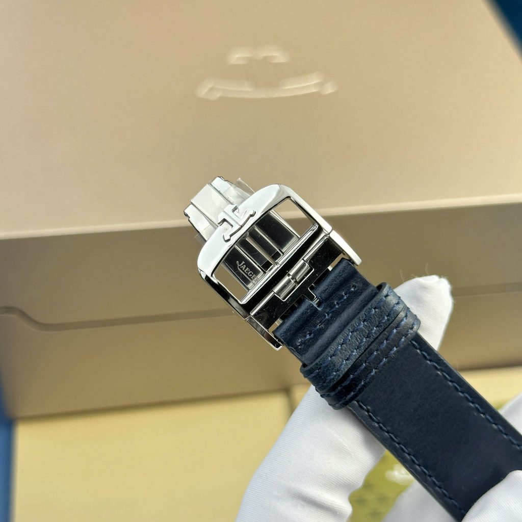 Đồng hồ Jaeger LeCoultre Master Reverso 2 mặt màu xanh trắng Rep 11 MGF 30x40mm (2)