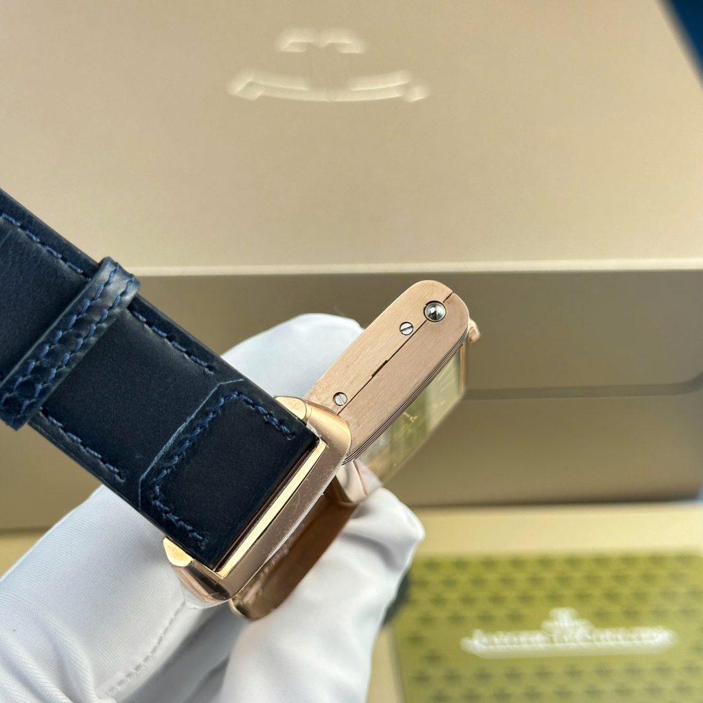 Đồng hồ Jaeger LeCoultre Master Reverso 2 mặt màu xanh trắng Rep 11 cao cấp 30x40mm (2)