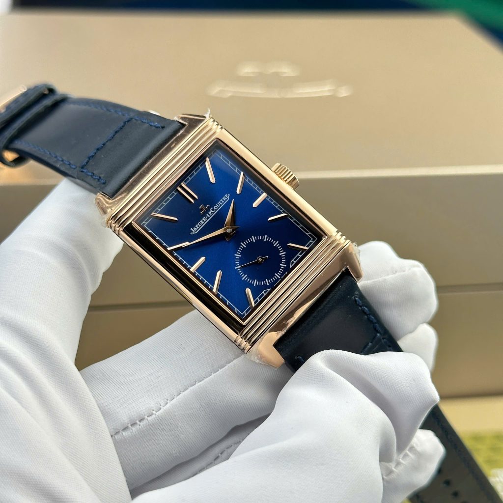 Đồng hồ Jaeger LeCoultre Master Reverso Rep 11 cao cấp mặt xanh blue 30x40mm (2)