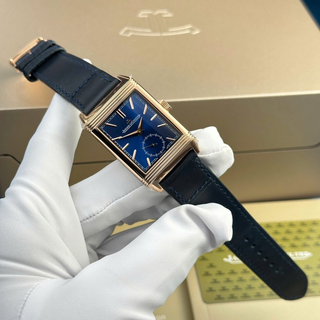 Đồng hồ Jaeger LeCoultre Master Reverso Rep 11 cao cấp mặt xanh blue 30x40mm (2)