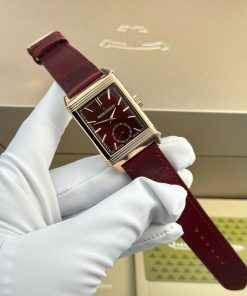 Đồng hồ Jaeger LeCoultre Master Reverso Replica 11 màu đỏ mận 30x40mm (2)