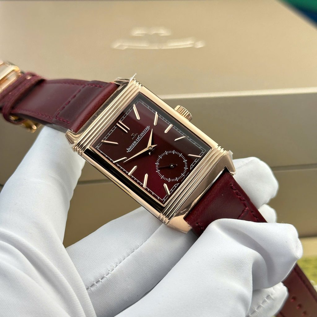 Đồng hồ Jaeger LeCoultre Master Reverso Replica 11 màu đỏ mận 30x40mm (2)