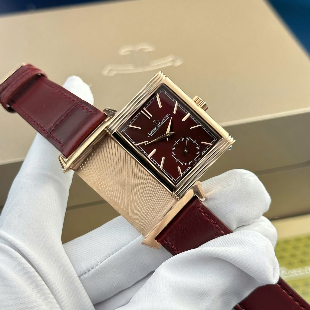 Đồng hồ Jaeger LeCoultre Master Reverso Replica 11 màu đỏ mận 30x40mm (2)