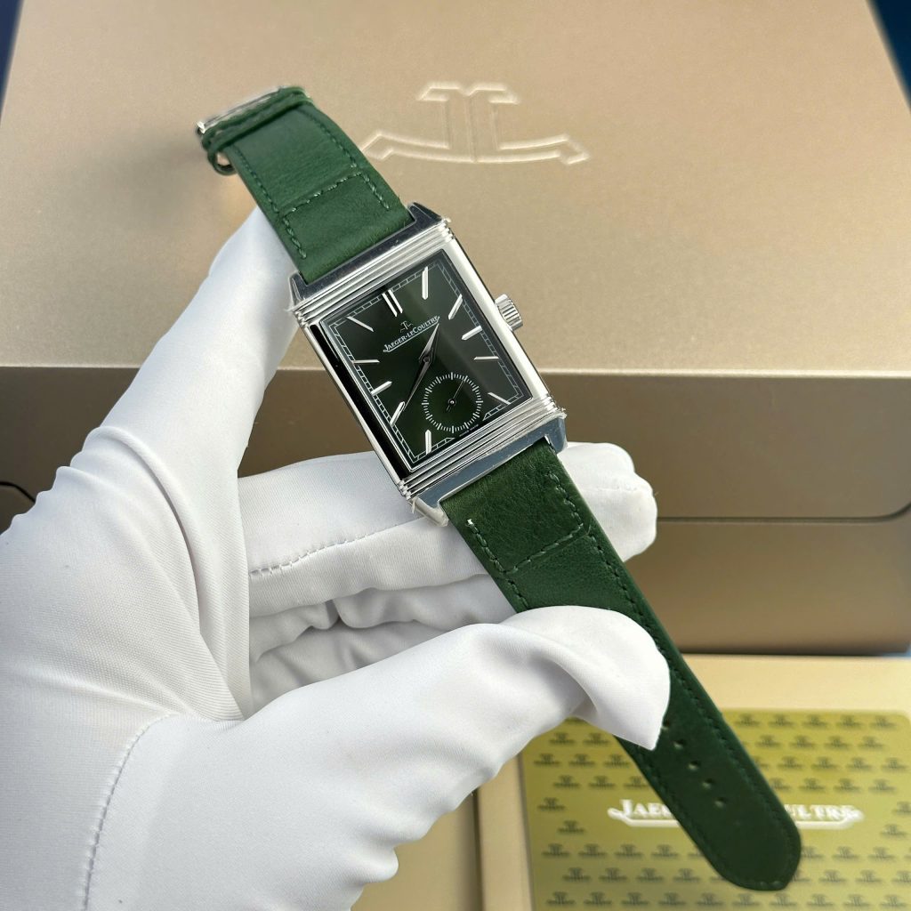 Đồng hồ Jaeger LeCoultre Master Reverso Replica 11 màu xanh lá cây MGF 30x40mm (2)