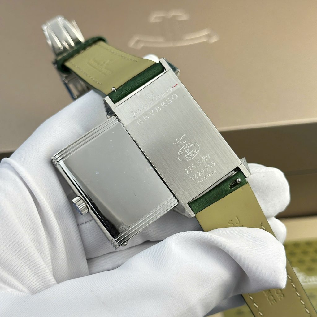 Đồng hồ Jaeger LeCoultre Master Reverso Replica 11 màu xanh lá cây MGF 30x40mm (2)