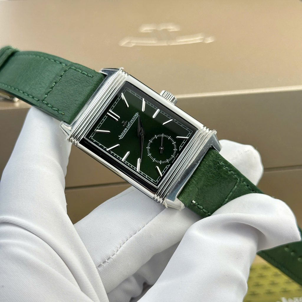 Đồng hồ Jaeger LeCoultre Master Reverso Replica 11 màu xanh lá cây MGF 30x40mm (2)