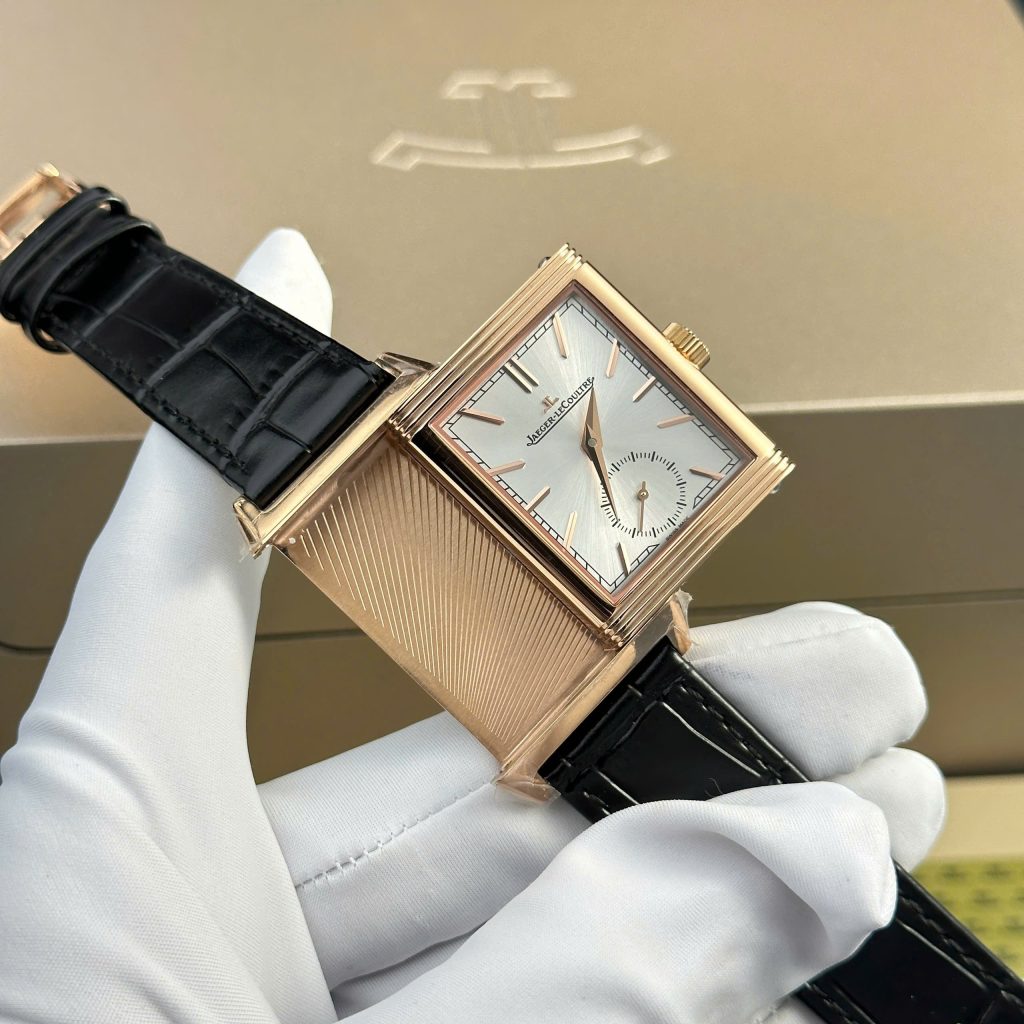 Đồng hồ Jaeger LeCoultre Master Reverso màu vàng hồng dây da 30x40mm (2)