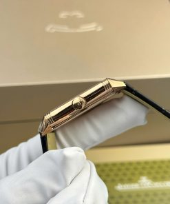 Đồng hồ Jaeger LeCoultre Master Reverso màu vàng hồng dây da 30x40mm (2)