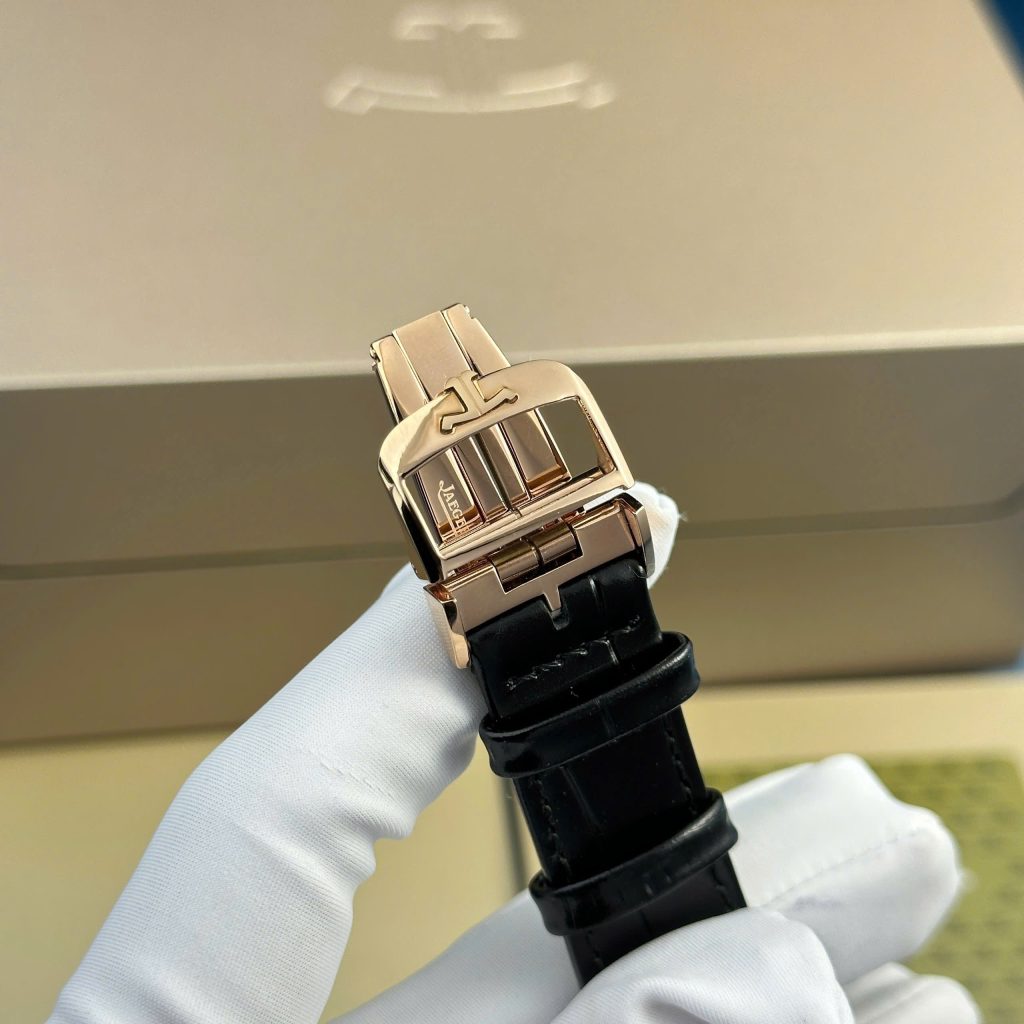 Đồng hồ Jaeger LeCoultre Master Reverso màu vàng hồng dây da 30x40mm (2)