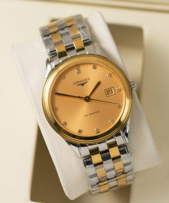 Đồng hồ Longines Master Collection Replica 11 mặt vàng cọc số đính đá 38mm (2)