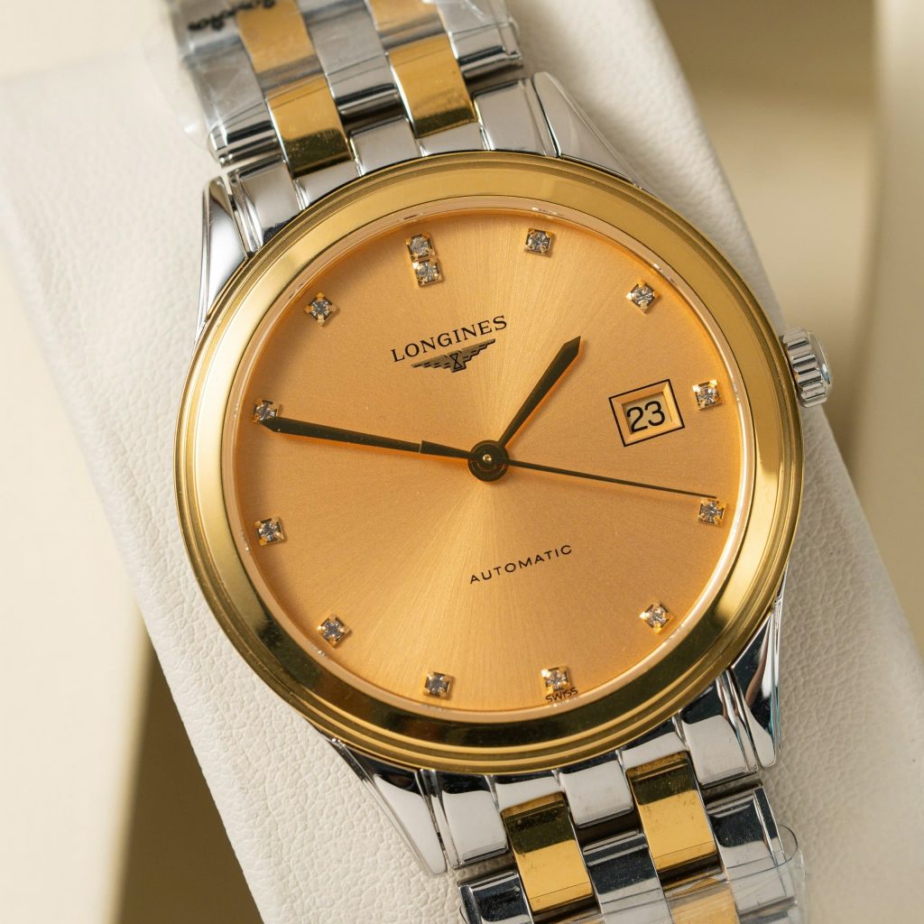 Đồng hồ Longines Master Collection Replica 11 mặt vàng cọc số đính đá 38mm (2)