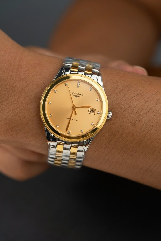 Đồng hồ Longines Master Collection Replica 11 mặt vàng cọc số đính đá 38mm (2)