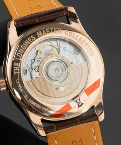 Đồng hồ Longines Master Collection demi rose gold dây da nâu Rep 11 cao cấp 38 (2)