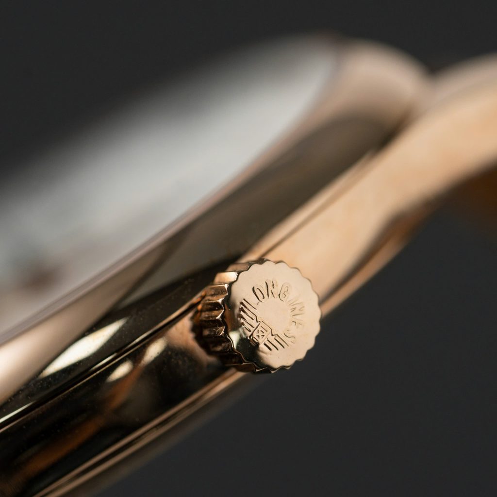 Đồng hồ Longines Master Collection demi rose gold dây da nâu Rep 11 cao cấp 38 (2)