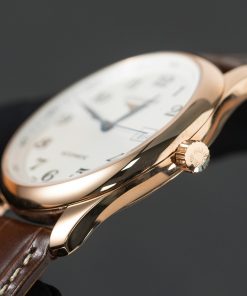 Đồng hồ Longines Master Collection demi rose gold dây da nâu Rep 11 cao cấp 38 (2)