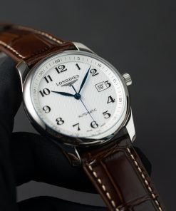 Đồng hồ Longines Master Collection mặt trắng dây da nâu Rep 11 cao cấp 38 (2)