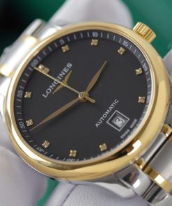 Đồng hồ Longines Master demi gold nam mặt đen Rep 11 cao cấp 38 (2)