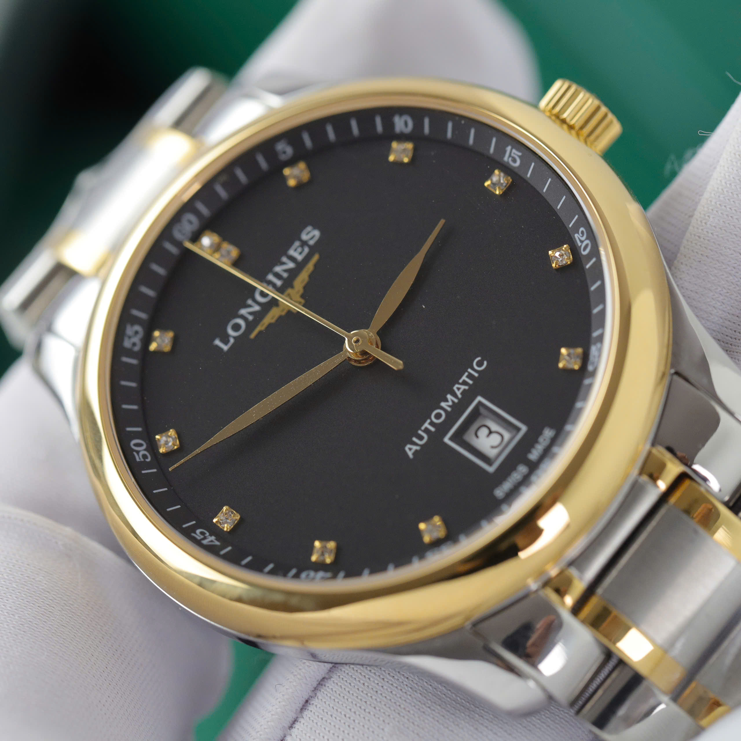 Đồng hồ Longines Master demi gold nam mặt đen Rep 11 cao cấp 38 (4) Đồng hồ Longines Master demi gold nam mặt đen Rep 11 cao cấp 38 (2)