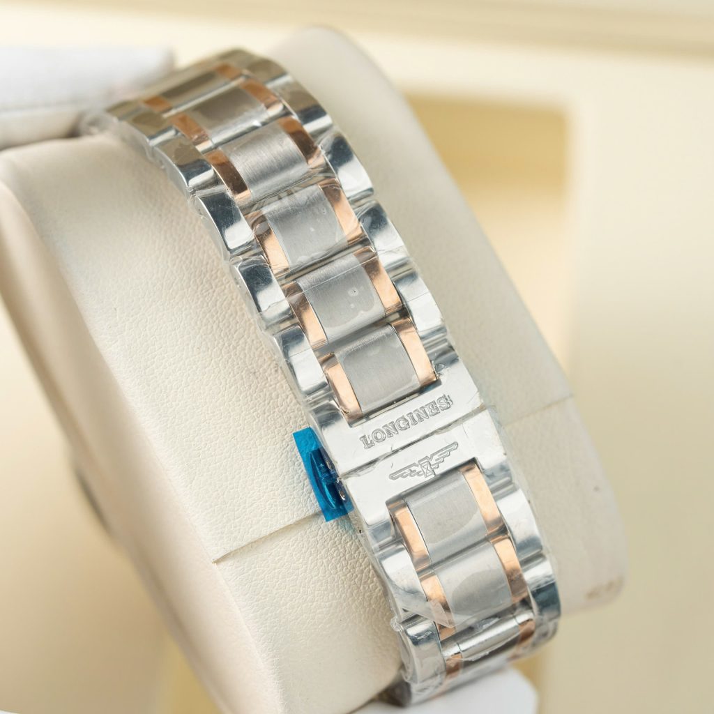 Đồng hồ Longines demi rose gold Rep 11 cao cấp mặt trắng 38 (2)