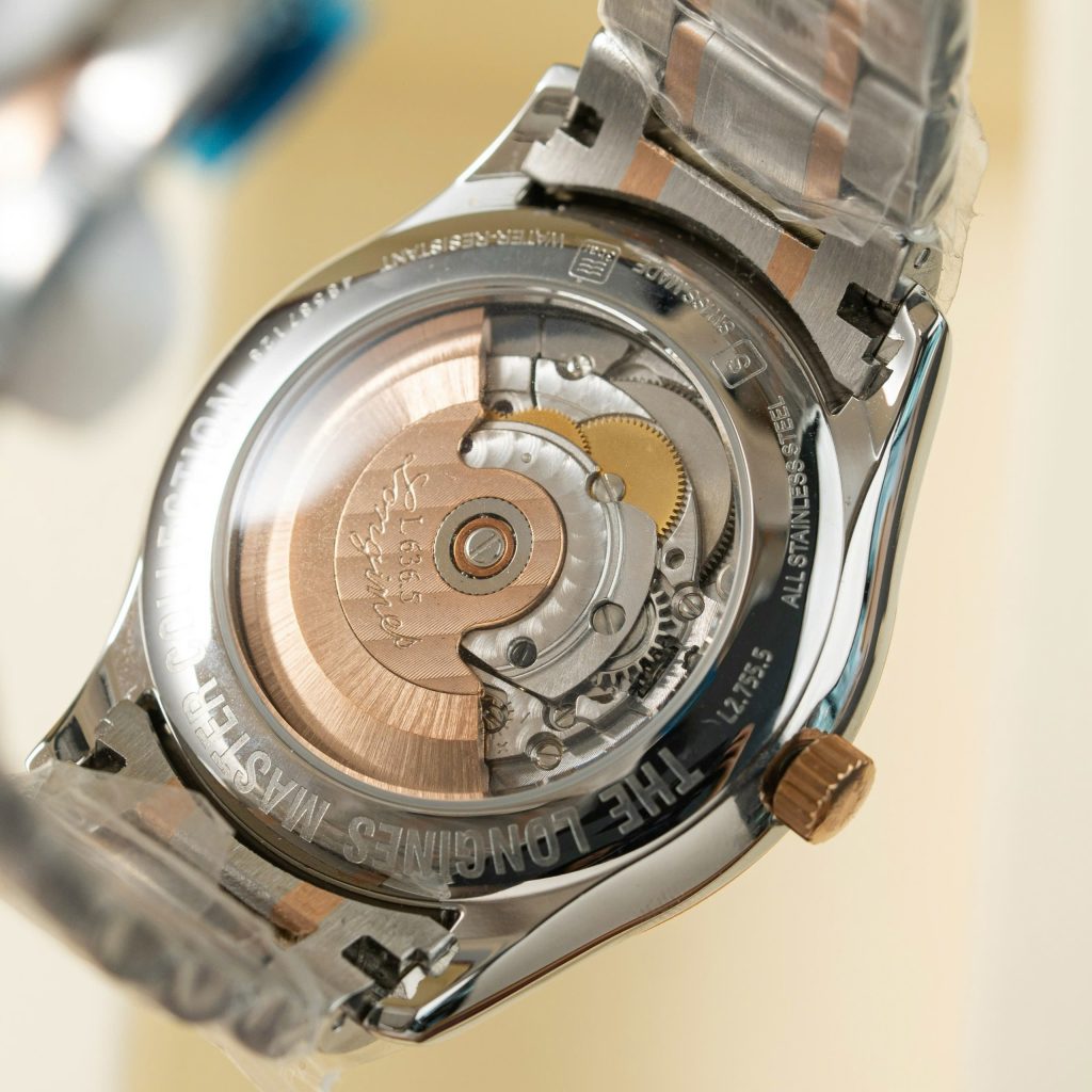 Đồng hồ Longines demi rose gold Rep 11 cao cấp mặt trắng 38 (2)