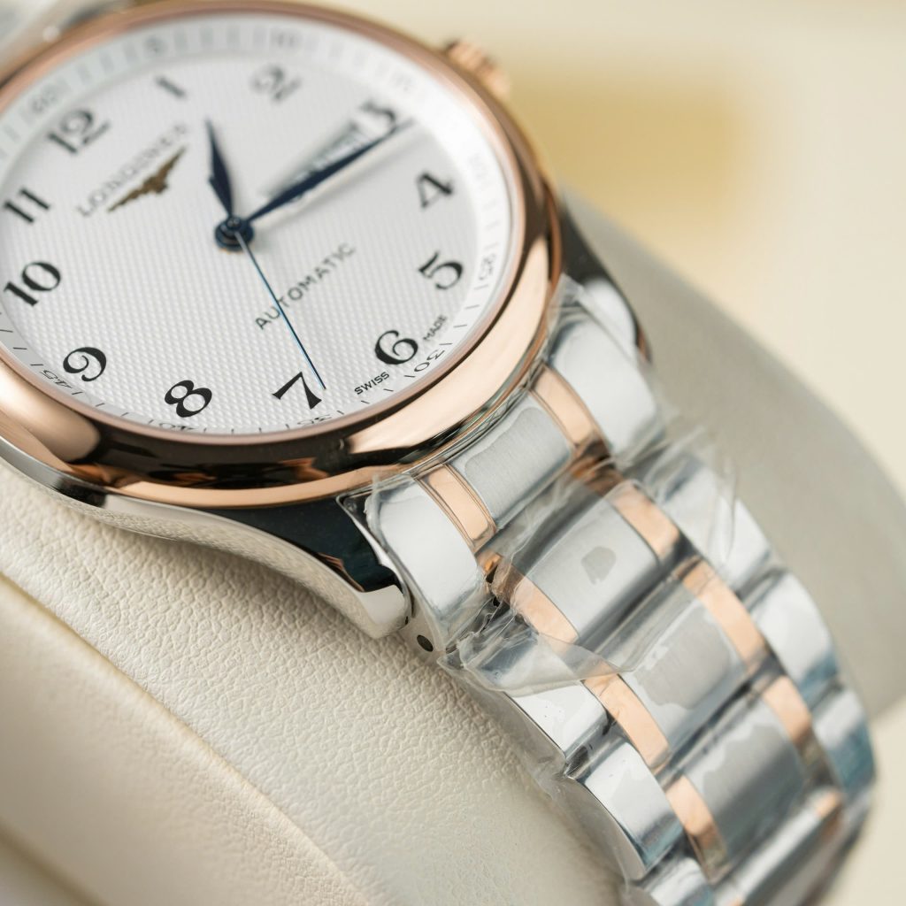 Đồng hồ Longines demi rose gold Rep 11 cao cấp mặt trắng 38 (2)