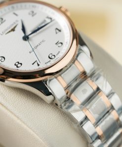 Đồng hồ Longines demi rose gold Rep 11 cao cấp mặt trắng 38 (2)