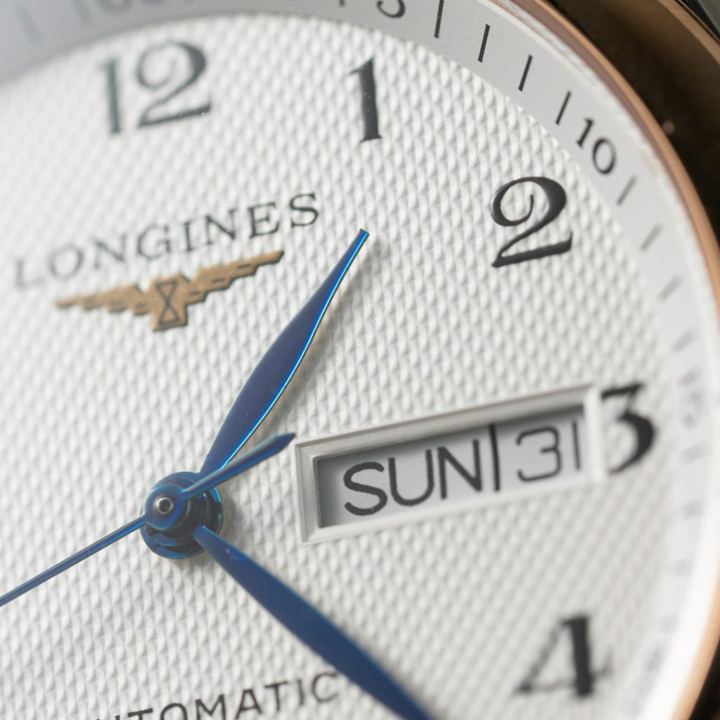 Đồng hồ Longines demi rose gold Rep 11 cao cấp mặt trắng 38 (2)