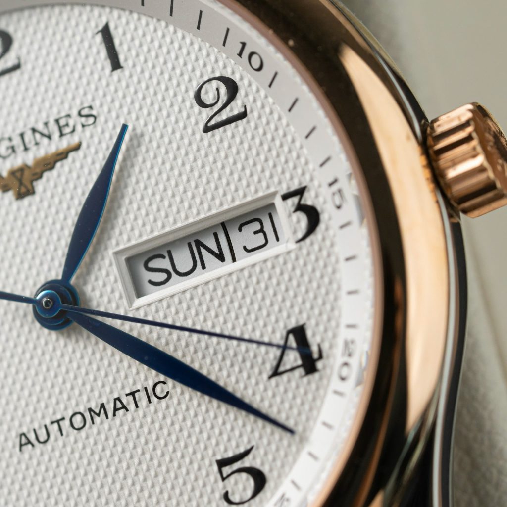 Đồng hồ Longines demi rose gold Rep 11 cao cấp mặt trắng 38 (2)