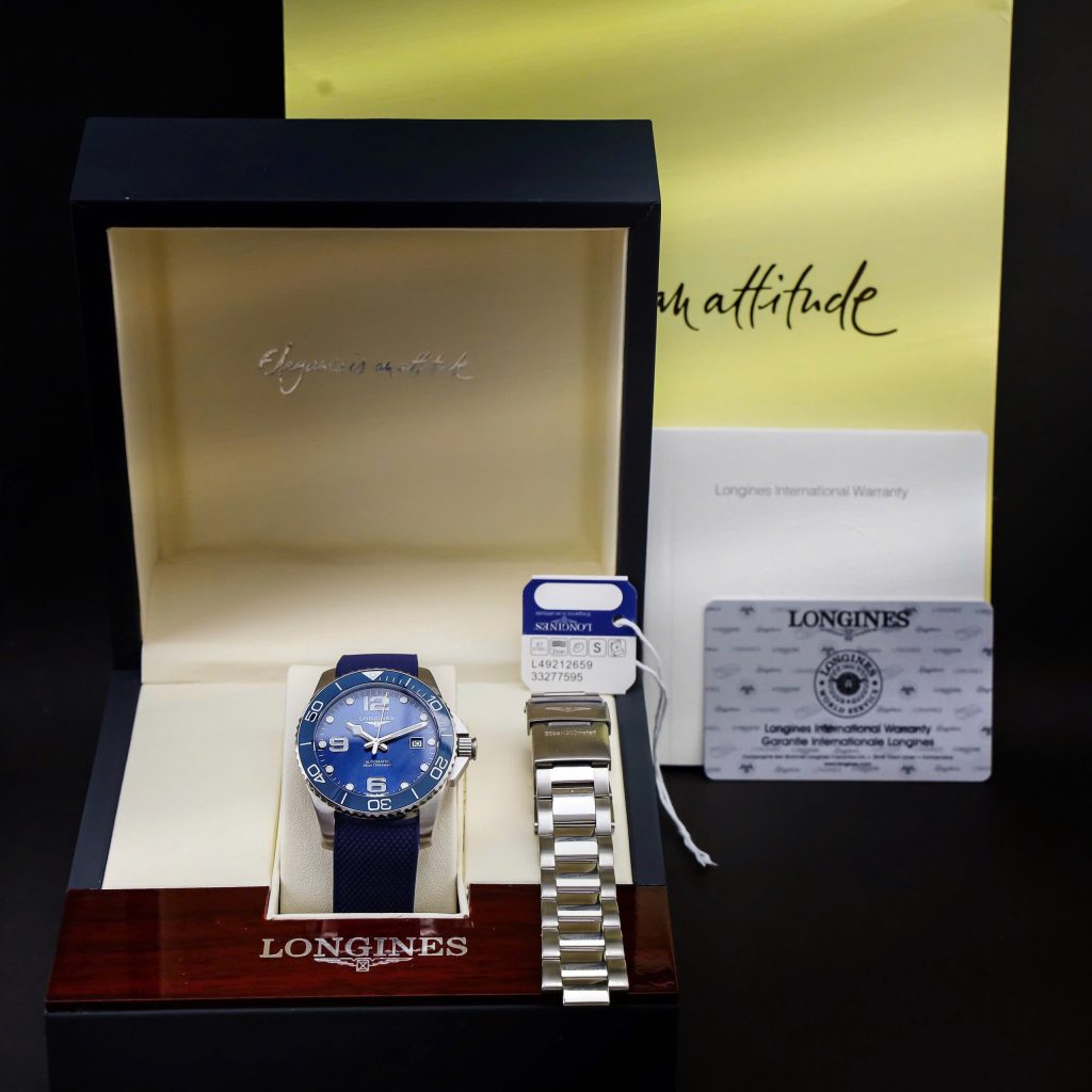 Đồng hồ Longines hydro conquest nam máy cơ mặt xanh Fake cao cấp 41mm