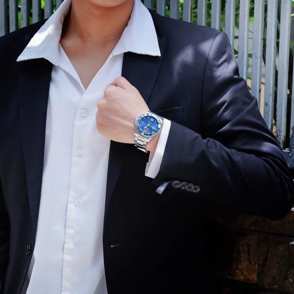 Đồng hồ Longines hydro conquest nam máy cơ mặt xanh Fake cao cấp 41mm