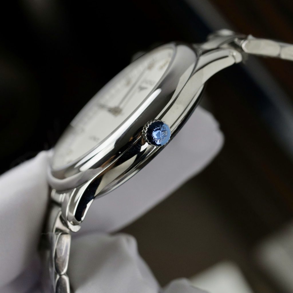 Đồng hồ Longines mặt trắng cọc số đính đá Fake 11 cao cấp 38 (1)