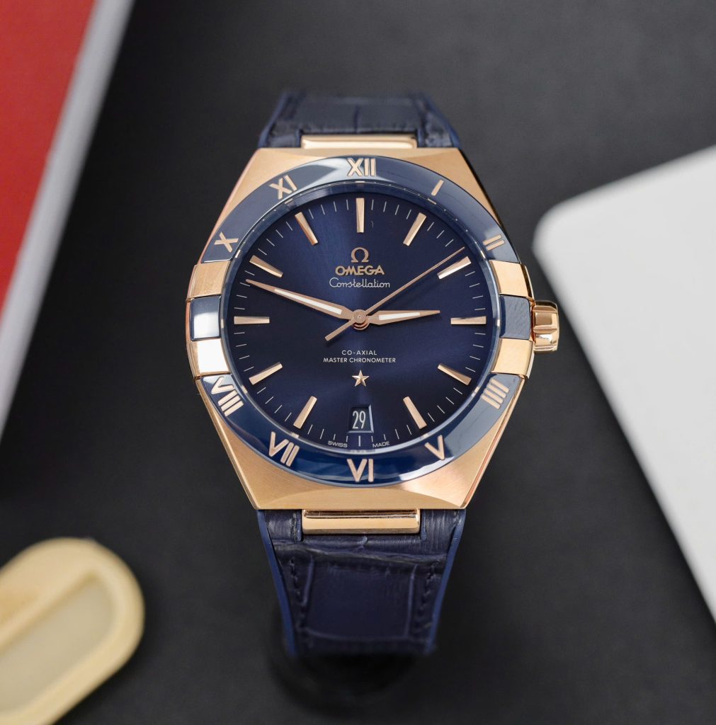 Đồng hồ Omega Rep 11 Constellation màu xanh dương nhà máy VS 41mm (10)