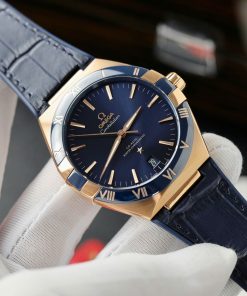 Đồng hồ Omega Rep 11 Constellation màu xanh dương nhà máy VS 41mm (10)