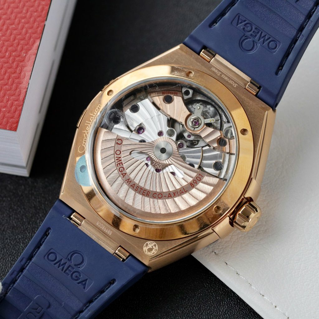 Đồng hồ Omega Rep 11 Constellation màu xanh dương nhà máy VS 41mm (10)