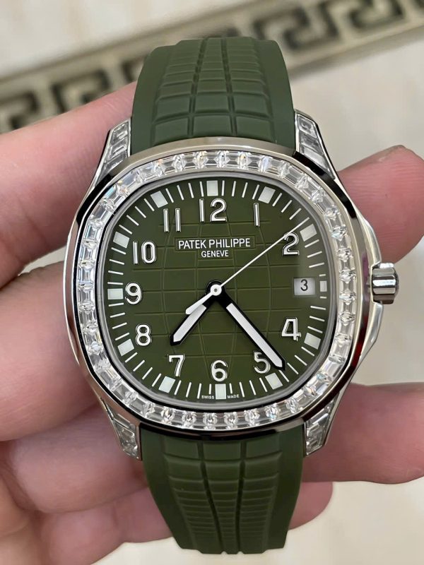 Đồng hồ Patek Philippe Aquanaut 5168 Rep 11 cao cấp màu xanh lá cây GRF 42mm (2)