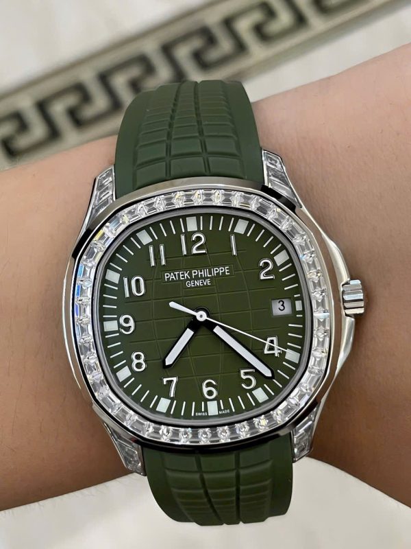 Đồng hồ Patek Philippe Aquanaut 5168 Rep 11 cao cấp màu xanh lá cây GRF 42mm (2)