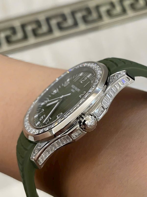 Đồng hồ Patek Philippe Aquanaut 5168 Rep 11 cao cấp màu xanh lá cây GRF 42mm (2)