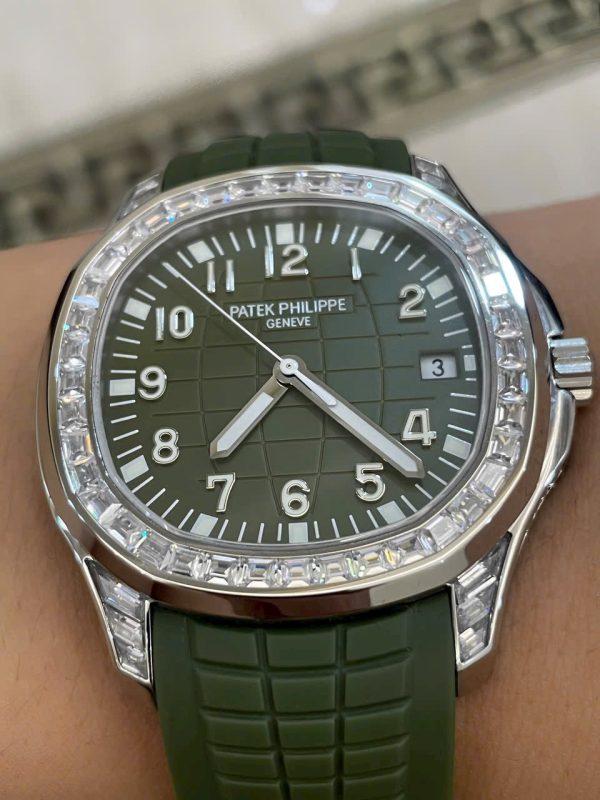Đồng hồ Patek Philippe Aquanaut 5168 Rep 11 cao cấp màu xanh lá cây GRF 42mm (2)