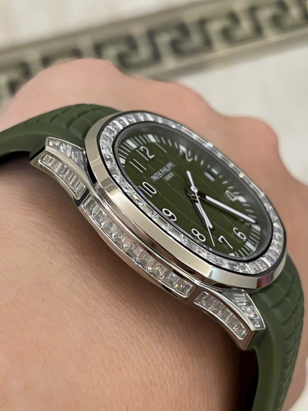 Đồng hồ Patek Philippe Aquanaut 5168 Rep 11 cao cấp màu xanh lá cây GRF 42mm (2)